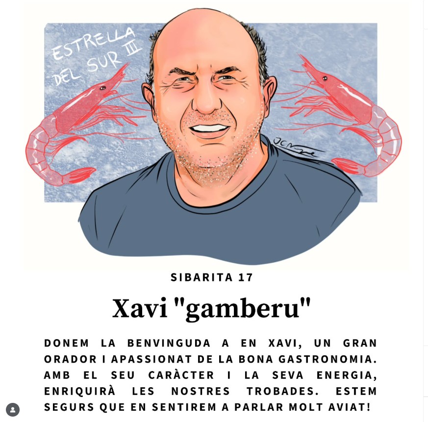 Caricatura Xavi gamberu